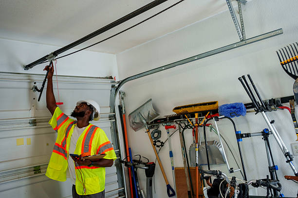Professional Garage Door Panel Replacement technician working in San Bernardino County County, CA
